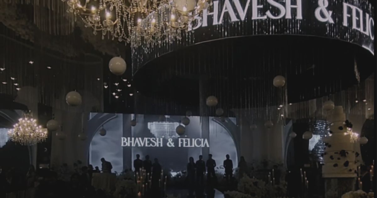 Ethereal Glass tema LED Visual, Bhavesh & Felicia, Grand Royal Ballroom